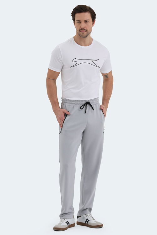 Slazenger KINGSTOR I Erkek Fermuar Cepli Gri Eşofman Altı