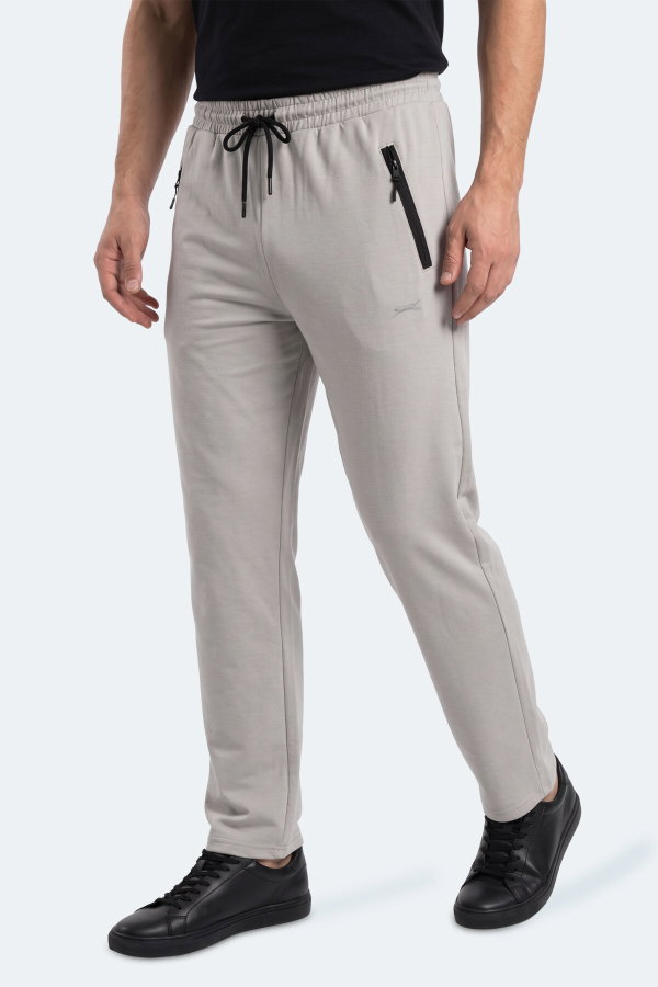 Slazenger KINGSTOR I Erkek Fermuar Cepli Gri Eşofman Altı