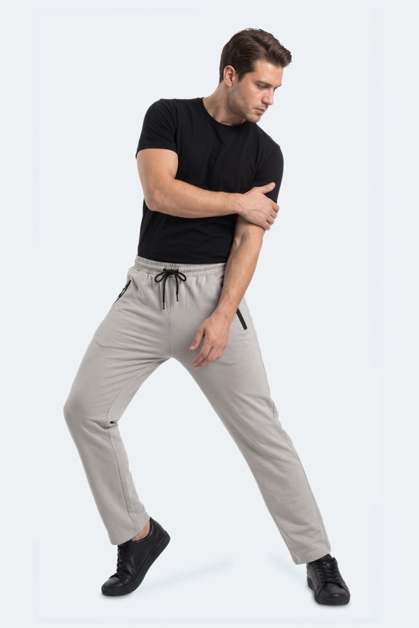Slazenger KINGSTOR I Erkek Fermuar Cepli Gri Eşofman Altı