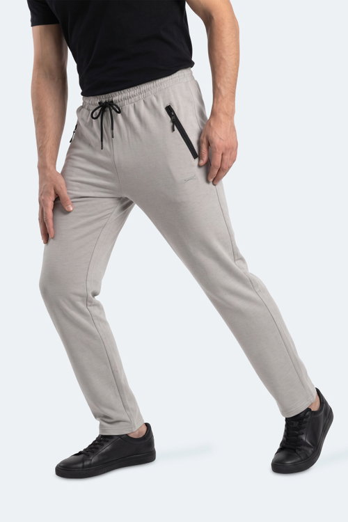 Slazenger KINGSTOR I Erkek Fermuar Cepli Gri Eşofman Altı