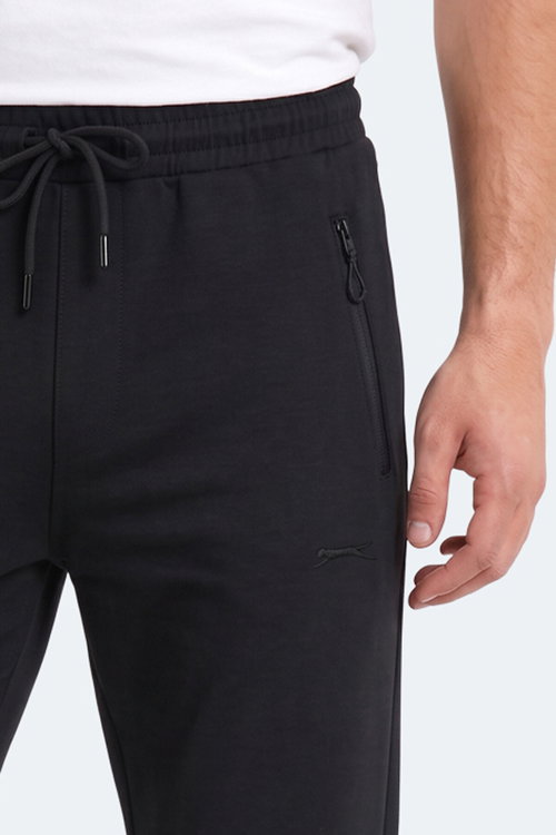 Slazenger KINGSTOR I Erkek Fermuar Cepli Siyah Eşofman Altı
