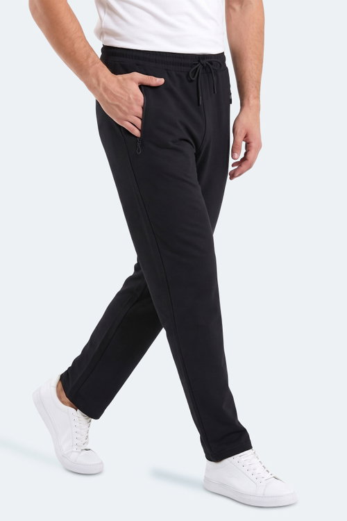 Slazenger KINGSTOR I Erkek Fermuar Cepli Siyah Eşofman Altı