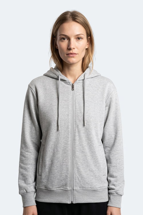 Slazenger KIRON I Kadın Kapüşonlu Gri Sweatshırt