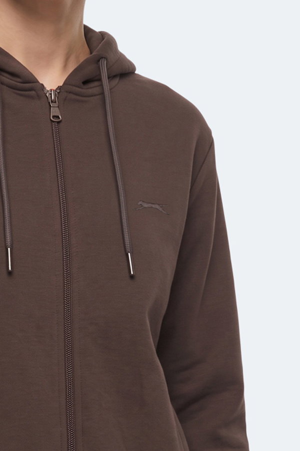 Slazenger KIRON I Kadın Kapüşonlu Kahve Sweatshırt