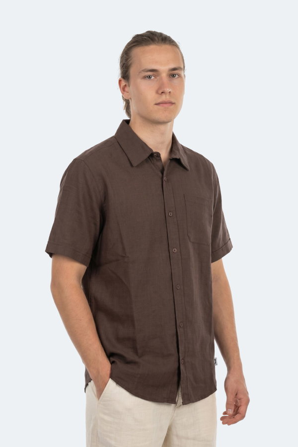 Slazenger KIRTIDA Erkek Kahve Gömlek