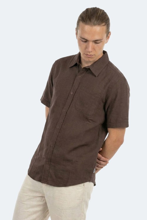 Slazenger KIRTIDA Erkek Kahve Gömlek