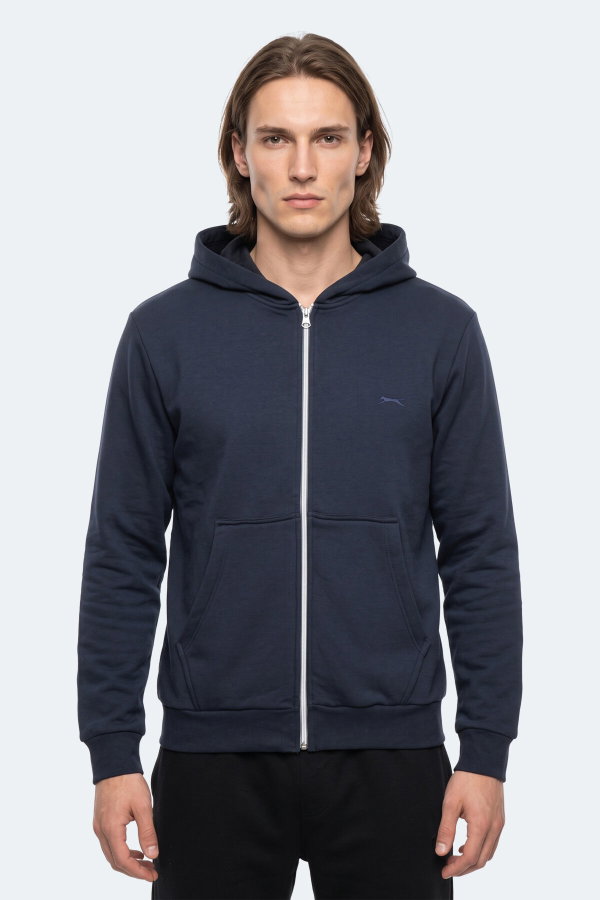 Slazenger KISHAN I Erkek Kapüşonlu Lacivert Sweatshırt