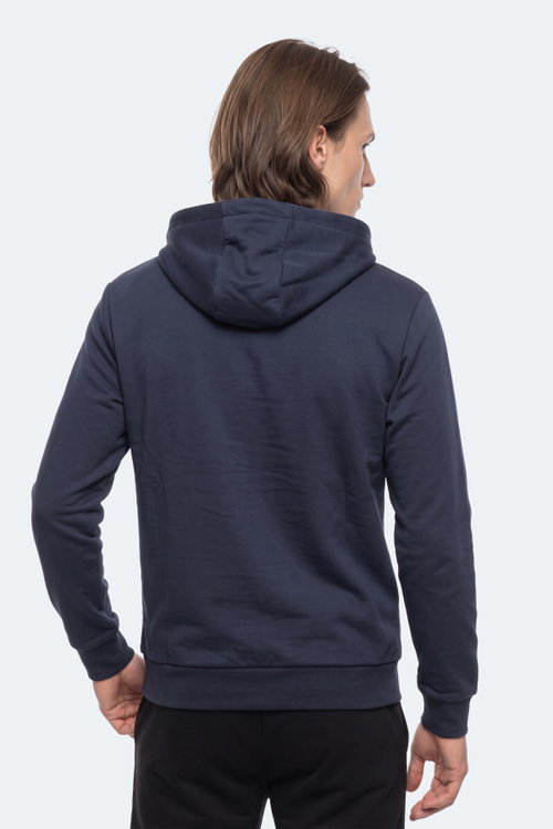 Slazenger KISHAN I Erkek Kapüşonlu Lacivert Sweatshırt