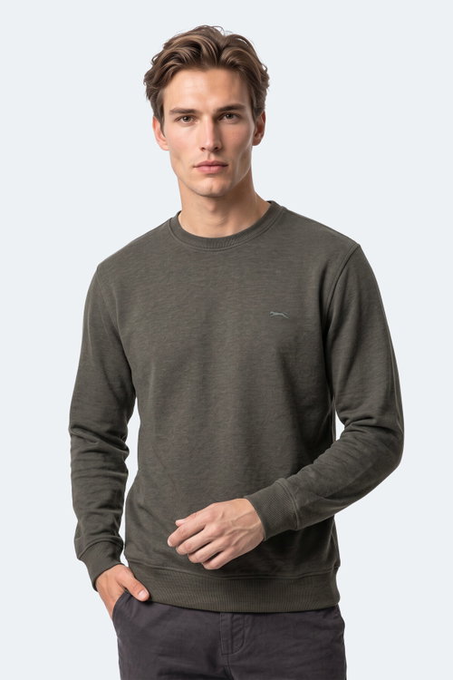 Slazenger KLAHAN I Erkek Haki Sweatshırt