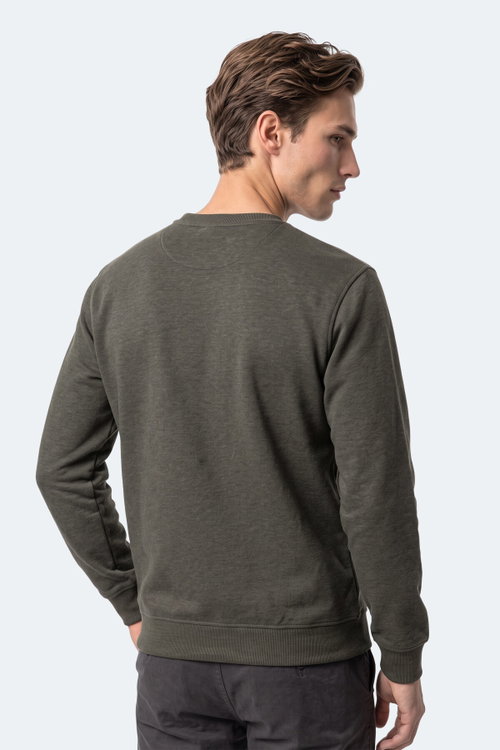 Slazenger KLAHAN I Erkek Haki Sweatshırt