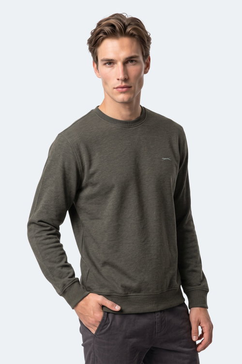 Slazenger KLAHAN I Erkek Haki Sweatshırt