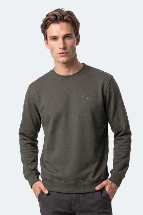 Slazenger KLAHAN I Erkek Haki Sweatshırt