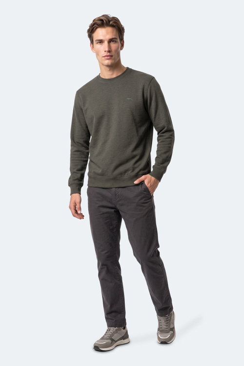 Slazenger KLAHAN I Erkek Haki Sweatshırt