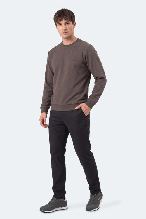 Slazenger KLAHAN I Erkek Kahve Sweatshırt