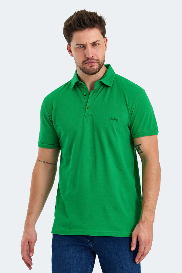 Slazenger KLASSE 3 LÜ SET Erkek Polo Yaka Yeşil - Nane - Mercan Tişört