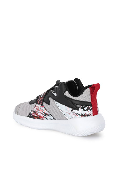 Slazenger KNIGHT I Unisex Çocuk Cırt Cırtlı Gri / Kırmızı Günlük Spor Ayakkabısı