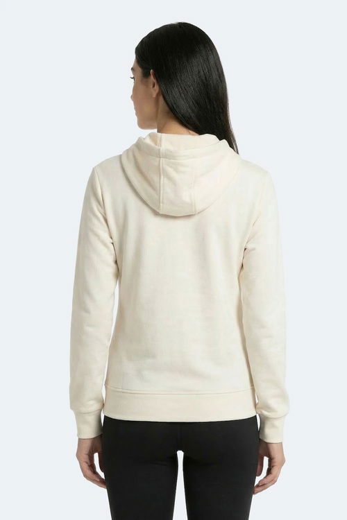 Slazenger KNOTTY I Kadın Kapüşonlu Cepli Ekru Sweatshırt