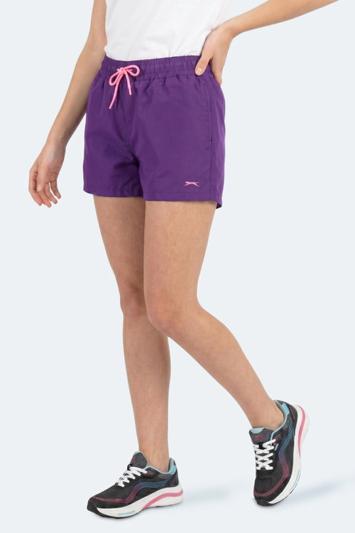 Slazenger KNOXIS Kadın Cepli Deniz Şortu Mor Şort
