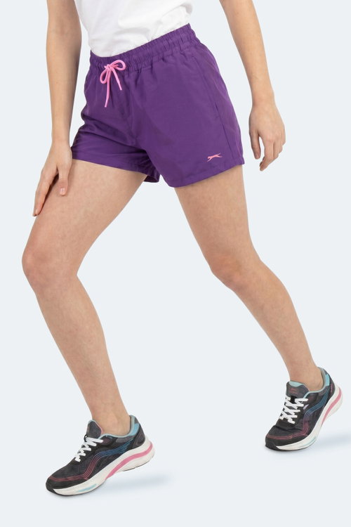 Slazenger KNOXIS Kadın Cepli Deniz Şortu Mor Şort