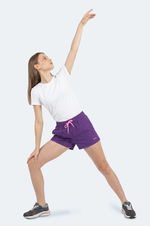 Slazenger KNOXIS Kadın Cepli Deniz Şortu Mor Şort