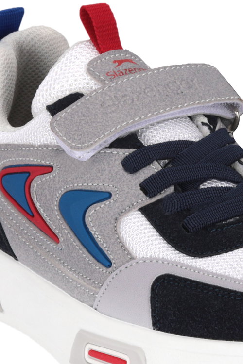 Slazenger KOCH F Unisex Çocuk Cırt Cırtlı Beyaz / Lacivert Günlük Spor Ayakkabısı