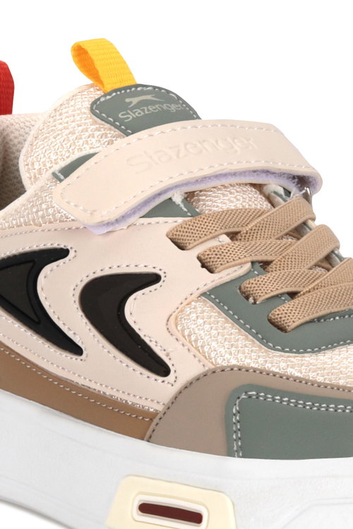 Slazenger KOCH P Unisex Çocuk Cırt Cırtlı Bej / Yeşil Günlük Spor Ayakkabısı