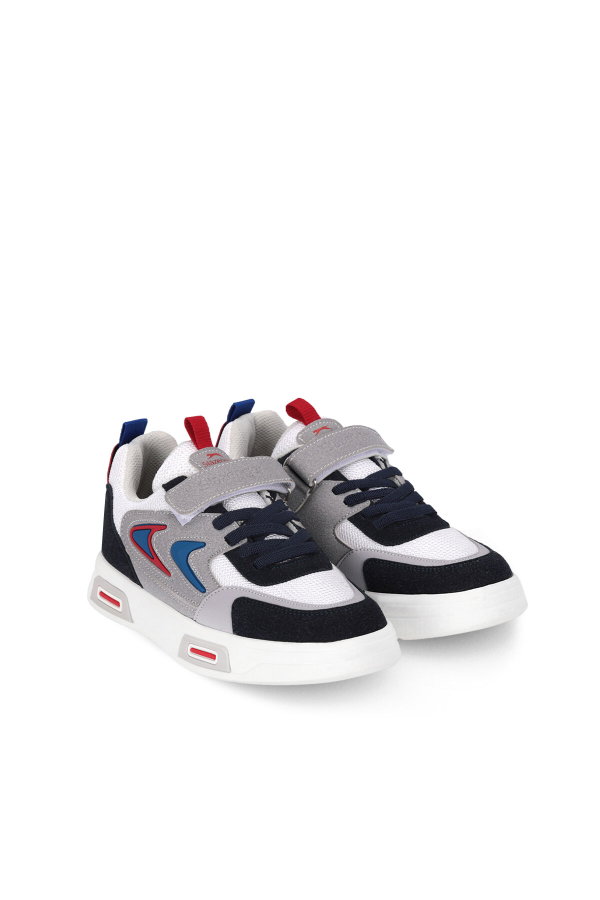 Slazenger KOCH P Unisex Çocuk Cırt Cırtlı Beyaz / Lacivert Günlük Spor Ayakkabısı