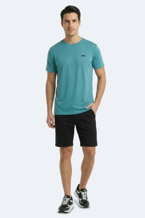 Slazenger KOFONA 2 Lİ SET Erkek Turkuaz - Siyah Tişört