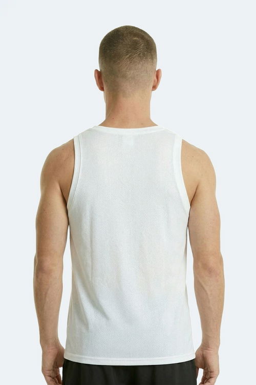 Slazenger KORBA Erkek Kolsuz Beyaz Tişört