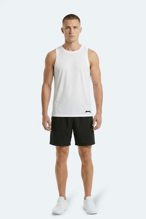 Slazenger KORBA Erkek Kolsuz Beyaz Tişört