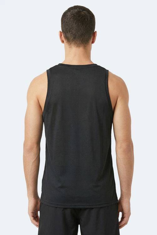 Slazenger KORBA Erkek Kolsuz Siyah Tişört