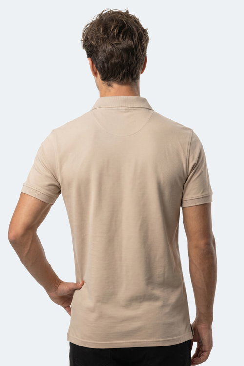 Slazenger KORS Erkek Polo Yaka Bej Tişört