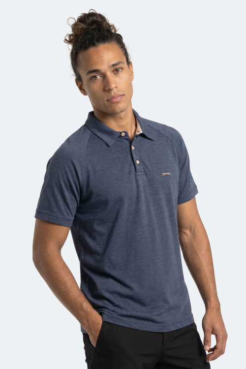 Slazenger KORS Erkek Polo Yaka Lacivert Tişört