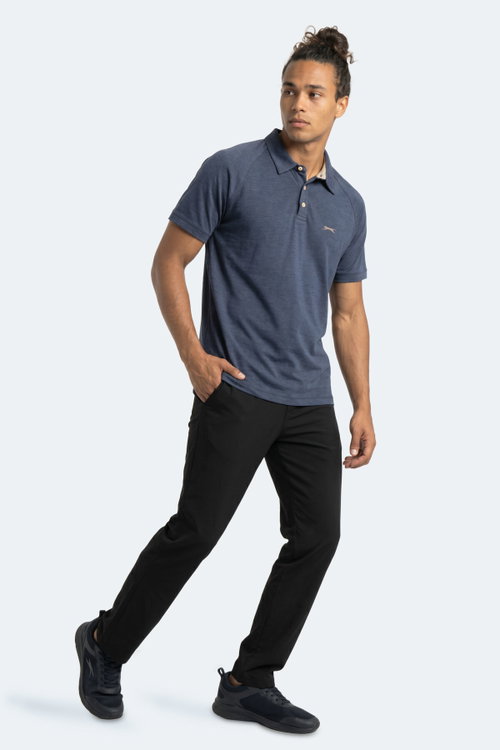 Slazenger KORS Erkek Polo Yaka Lacivert Tişört