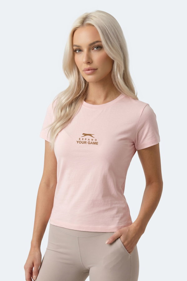 Slazenger KOSTA Kadın Baskılı Açık Pembe Tişört