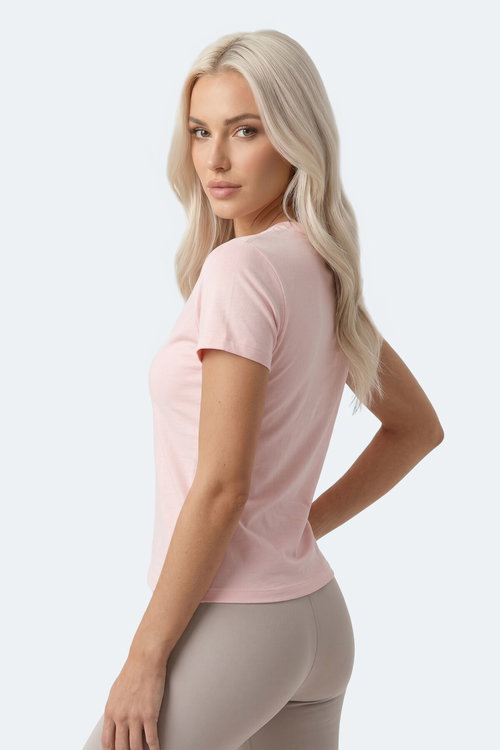 Slazenger KOSTA Kadın Baskılı Açık Pembe Tişört