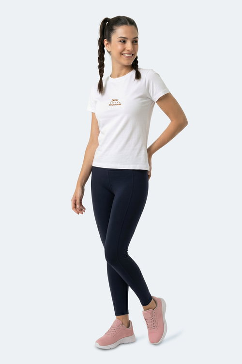 Slazenger KOSTA Kadın Baskılı Ekru Tişört