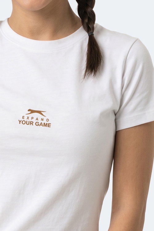 Slazenger KOSTA Kadın Baskılı Ekru Tişört