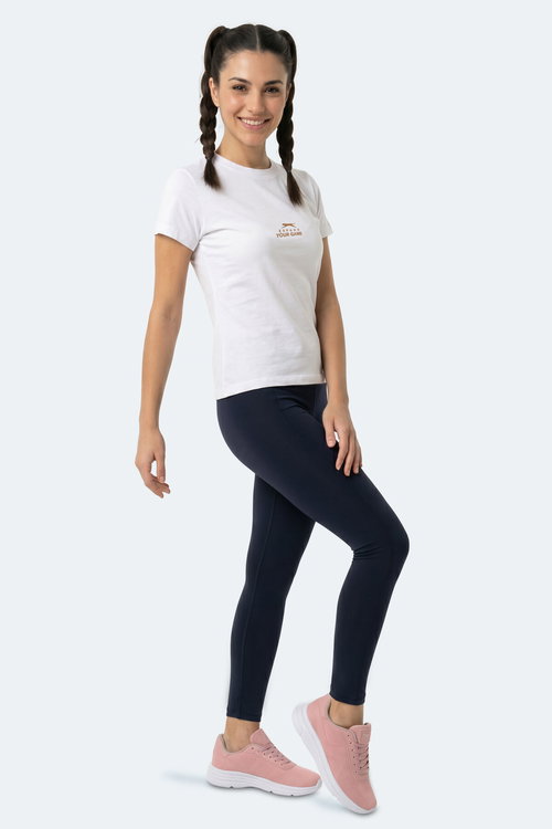 Slazenger KOSTA Kadın Baskılı Ekru Tişört