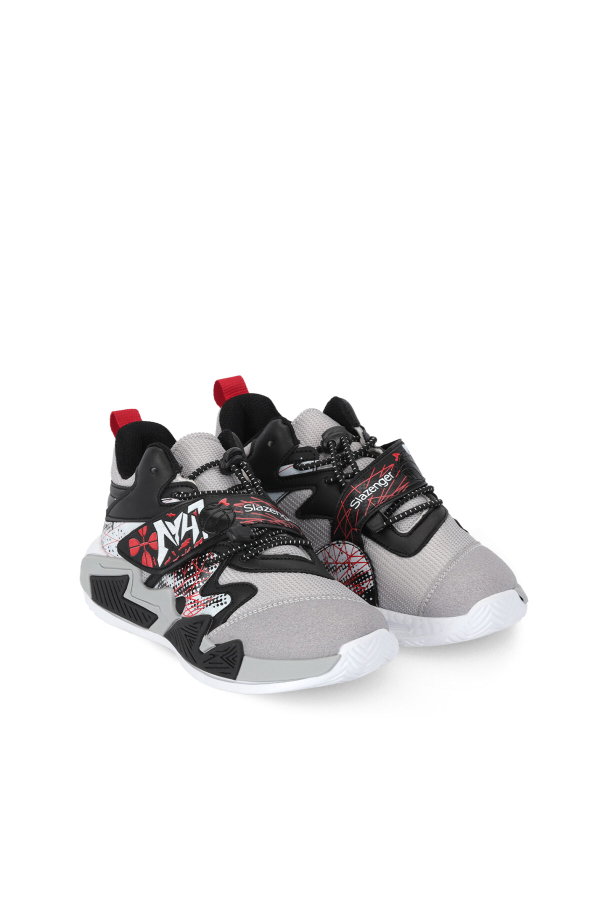 Slazenger KOTHILL F Unisex Çocuk Cırt Cırtlı Gri / Kırmızı Günlük Spor Ayakkabısı