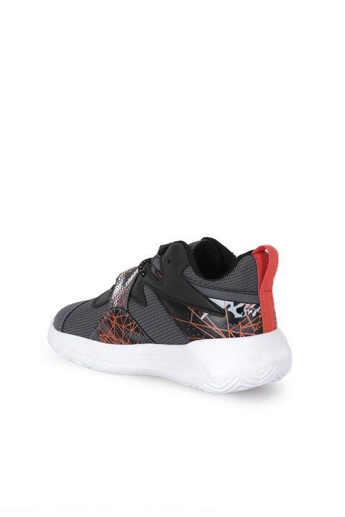 Slazenger KOTHILL F Unisex Çocuk Cırt Cırtlı Koyu Gri / Turuncu Günlük Spor Ayakkabısı