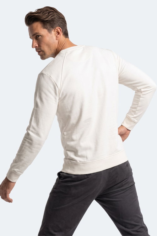 Slazenger KOVAN I Erkek Beyaz Sweatshırt
