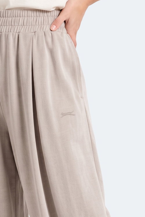 Slazenger KOVE I Kadın Pileli Bej Eşofman Altı