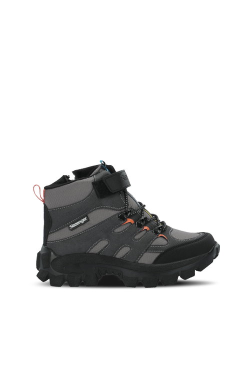 Slazenger KRAKEN I Unisex Çocuk Cırtlı Koyu Gri / Turuncu Bot