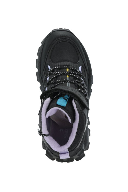 Slazenger KRAKEN I Unisex Çocuk Cırtlı Siyah / Mor Bot