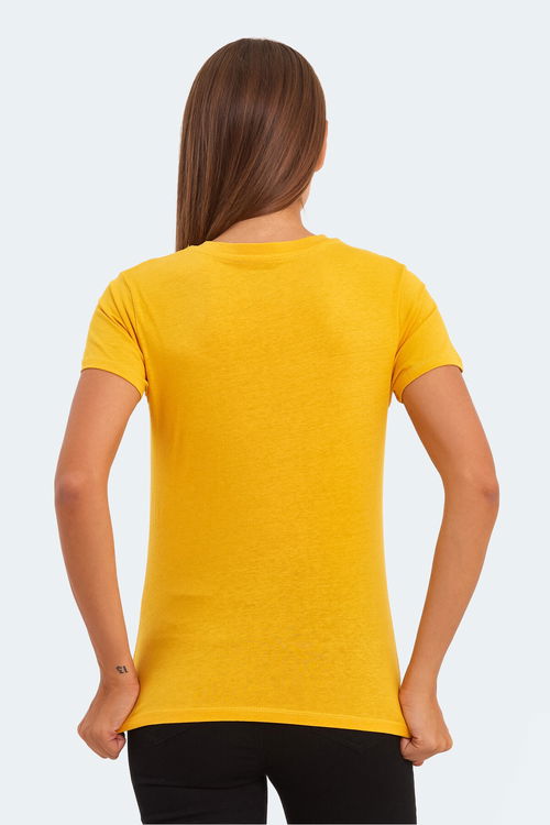 Slazenger KRISTEN I Kadın V Yaka Hardal Tişört Slazenger KRISTEN I Kadın V Yaka Hardal Tişört