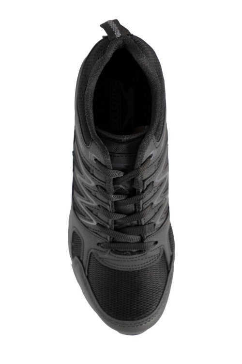 Slazenger KROM I Sneaker Kadın Ayakkabı Siyah Nubuk