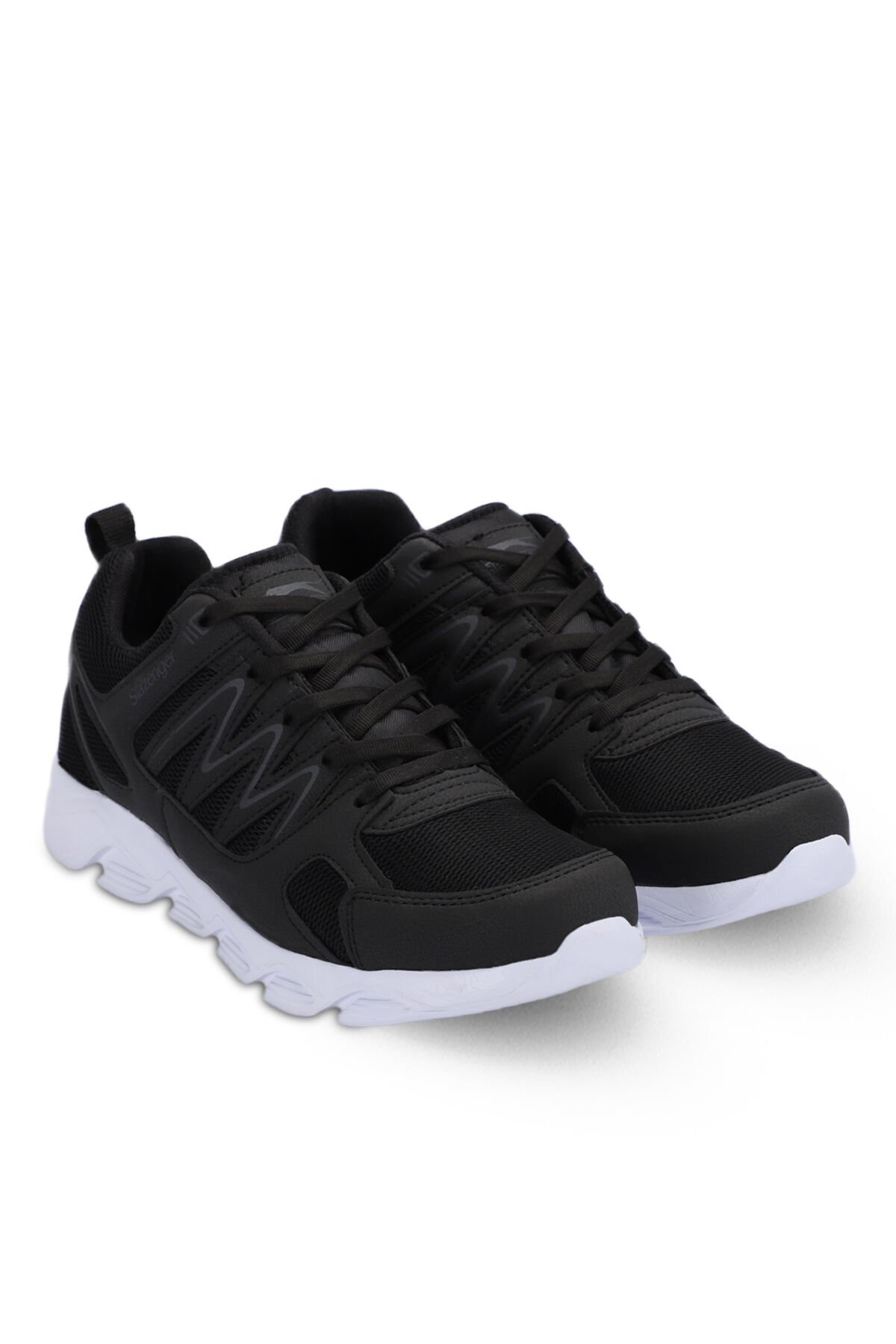 Slazenger KROM I Sneaker Unisex Ayakkabı Siyah / Beyaz - Thumbnail