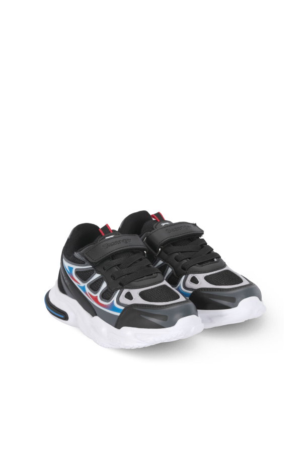 Slazenger KUFA I Unisex Çocuk Siyah / Gri Günlük Spor Ayakkabısı
