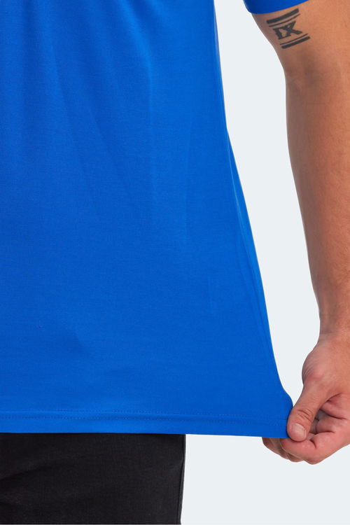 Slazenger KUGGA Erkek Saks Mavi Tişört